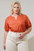DeBary Floral Neli Split Neck Top Curve